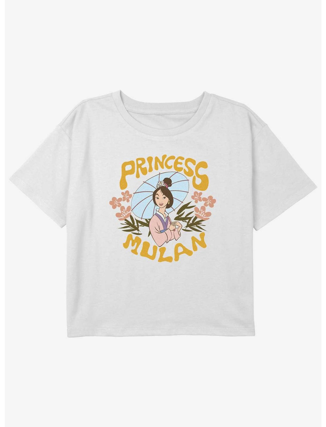 Disney Mulan Princess Mulan Girls Youth Crop T-Shirt, WHITE, hi-res