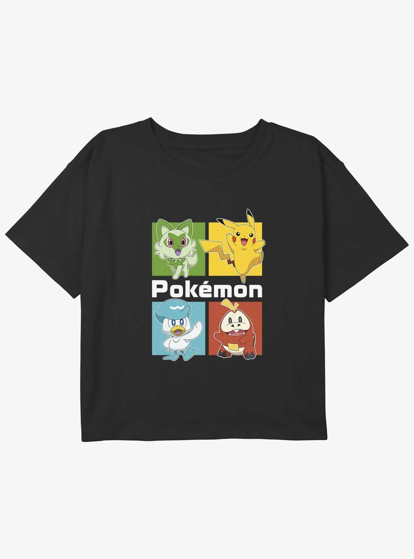Pokemon Newest Starters Girls Youth Crop T-Shirt, , hi-res