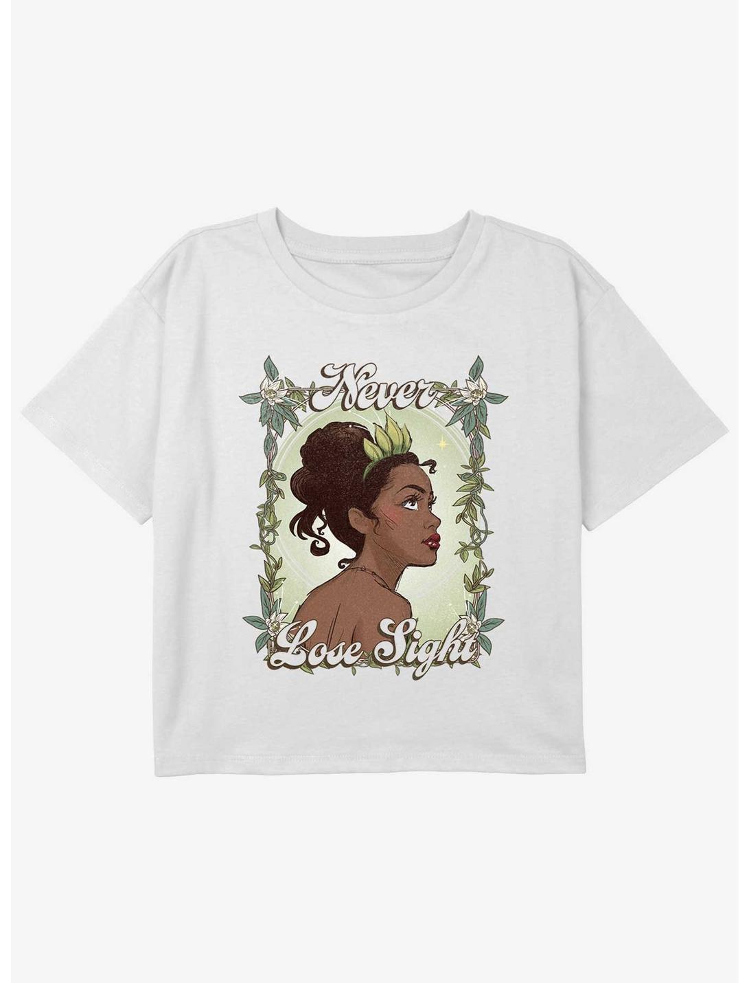 Disney The Princess and the Frog Tiana Never Lose Sight Girls Youth Crop T-Shirt, WHITE, hi-res