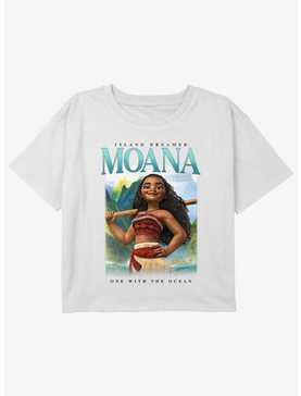 Disney Moana One With The Ocean Poster Girls Youth Crop T-Shirt, , hi-res
