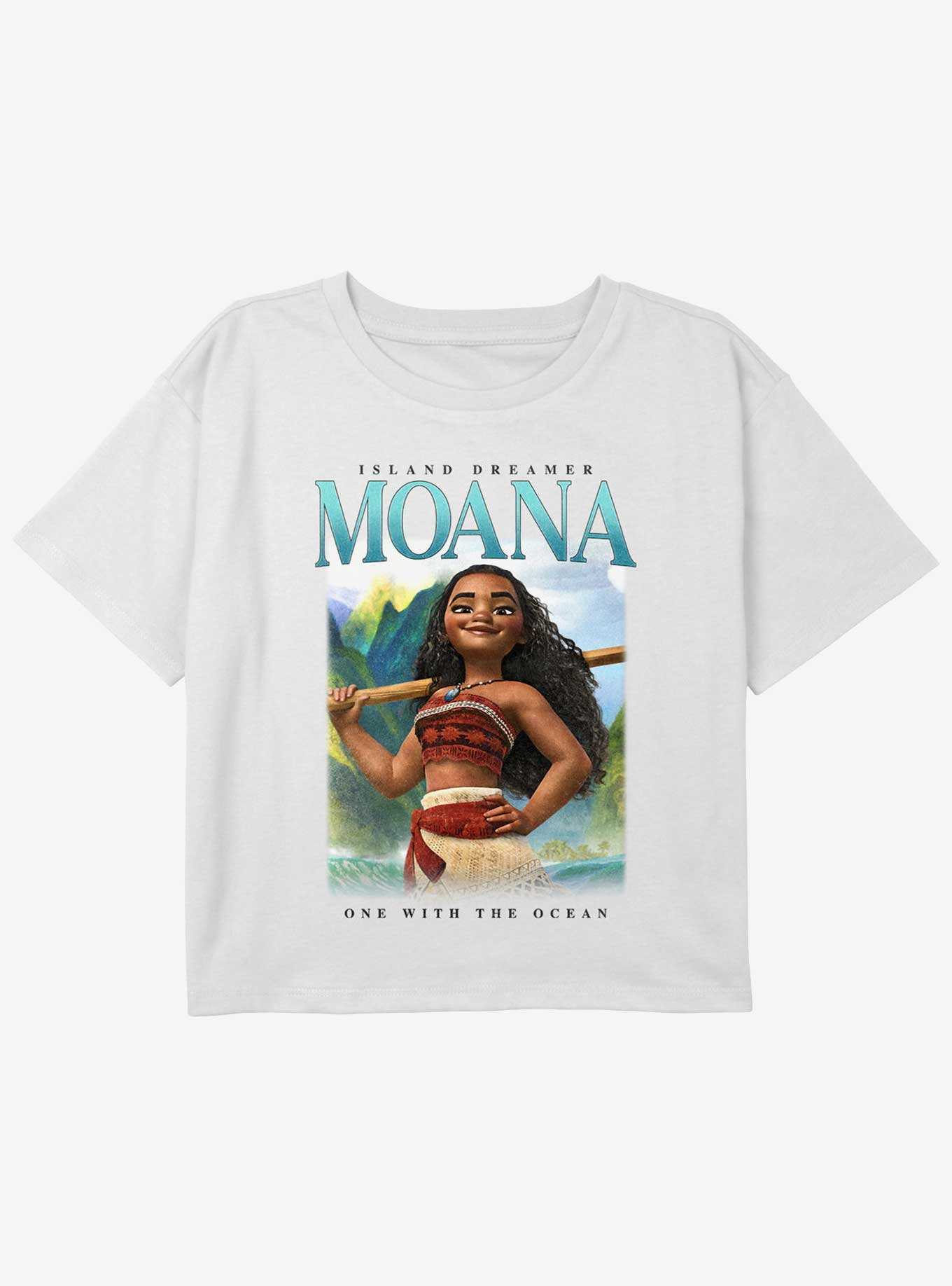 Disney Moana One With The Ocean Poster Girls Youth Crop T-Shirt, , hi-res