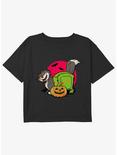 Disney100 Cat Lucifer Halloween Girls Youth Crop T-Shirt, BLACK, hi-res