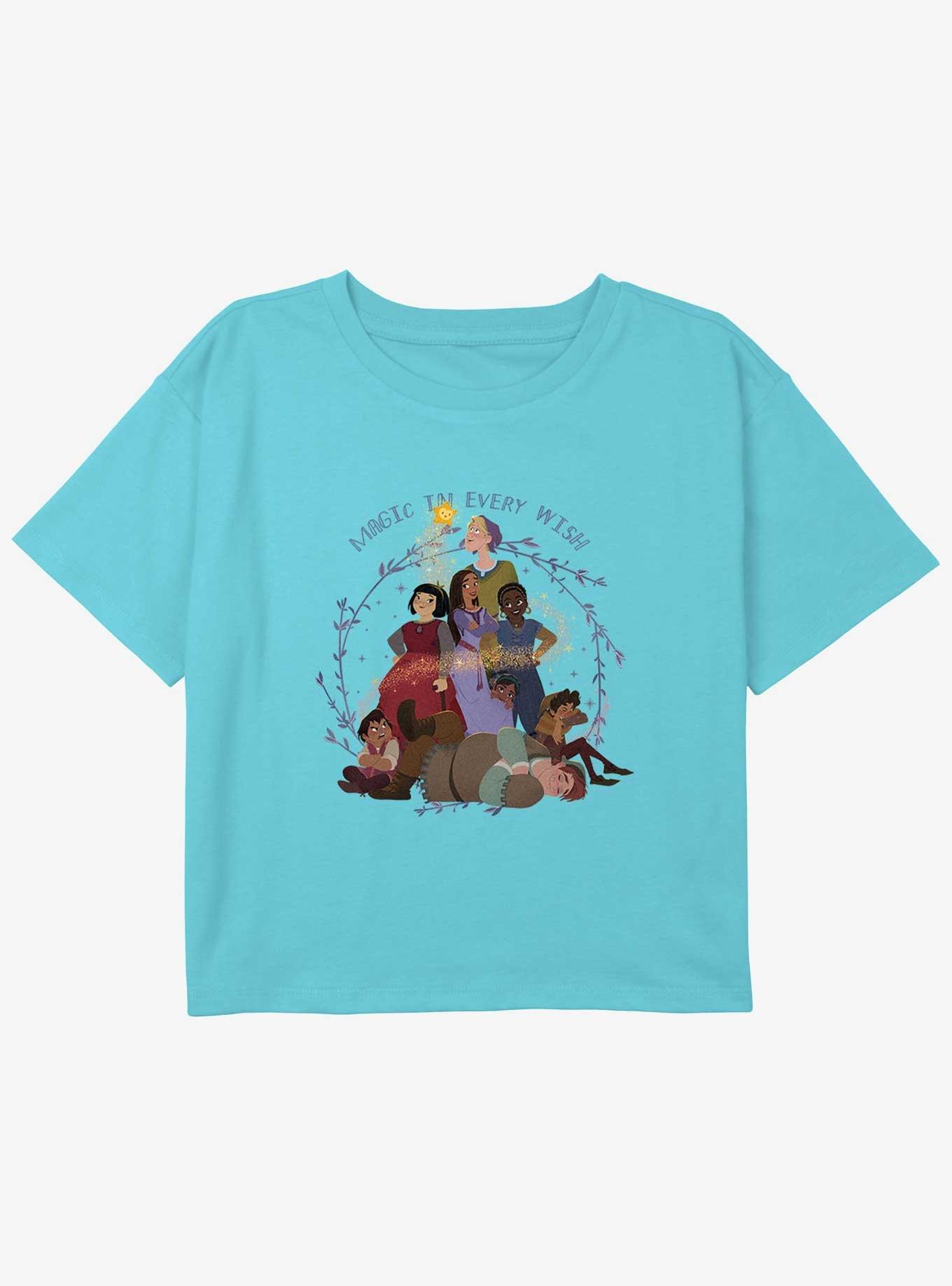 Disney Wish Magic In Every Wish Girls Youth Crop T-Shirt, , hi-res