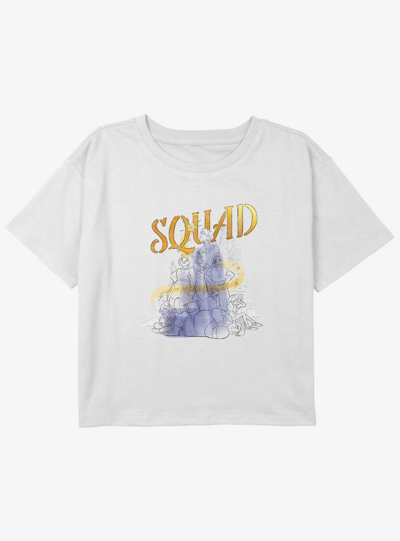 Disney Wish Star Squad Girls Youth Crop T-Shirt, WHITE, hi-res