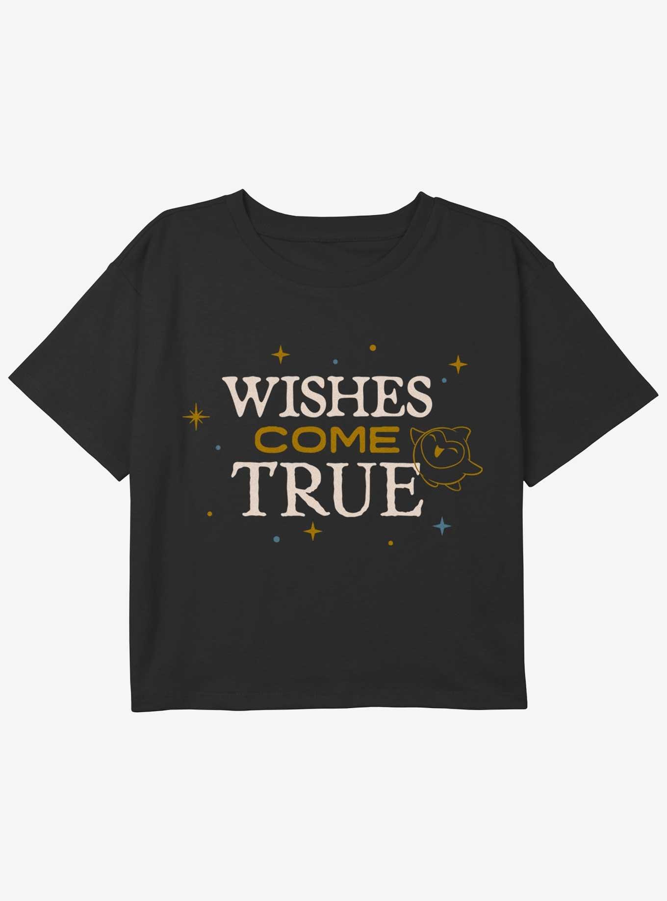 Disney Wish Wishes Come True Girls Youth Crop T-Shirt, BLACK, hi-res