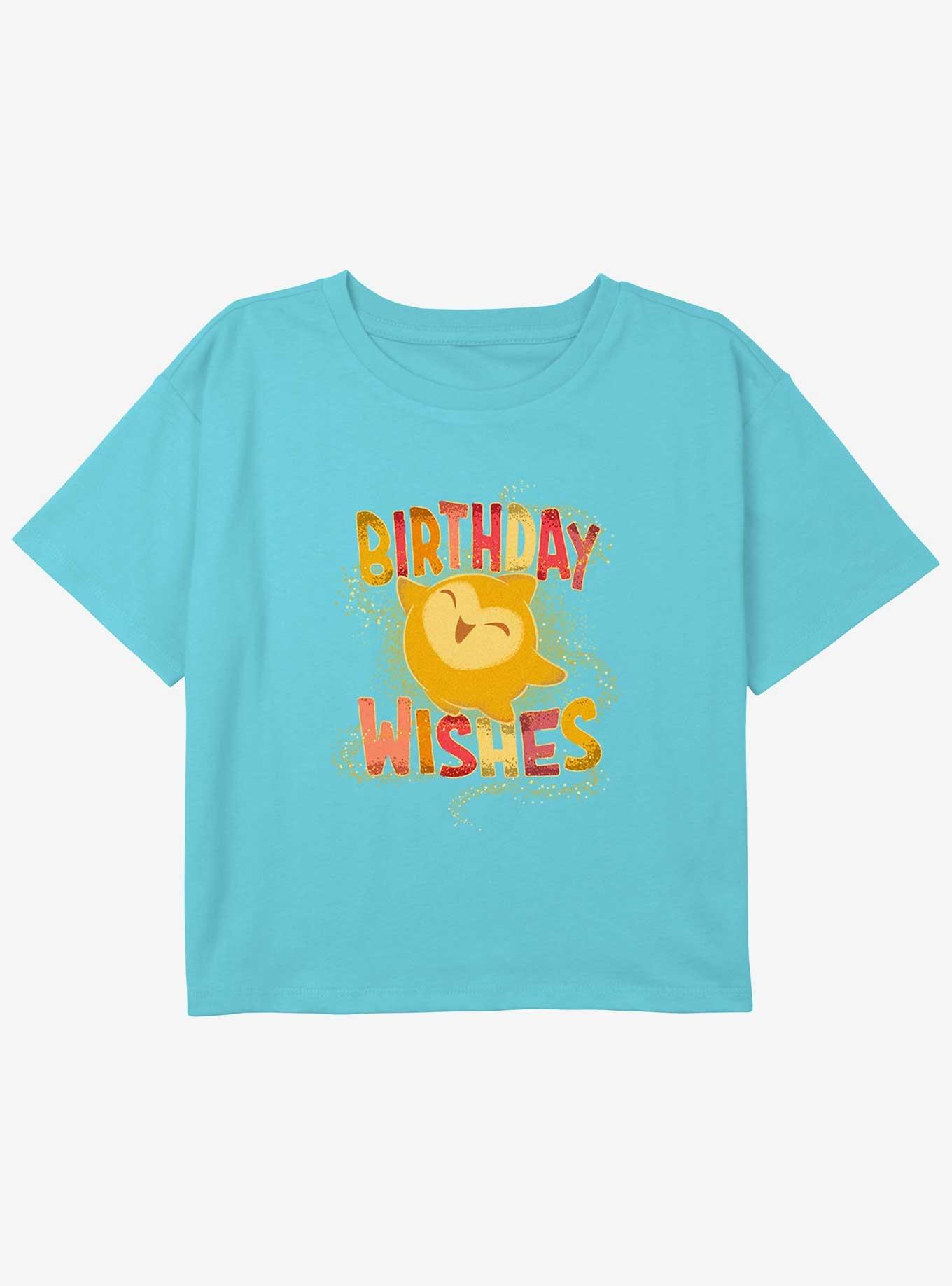 Disney Wish Birthday Star Wishes Girls Youth Crop T-Shirt, , hi-res