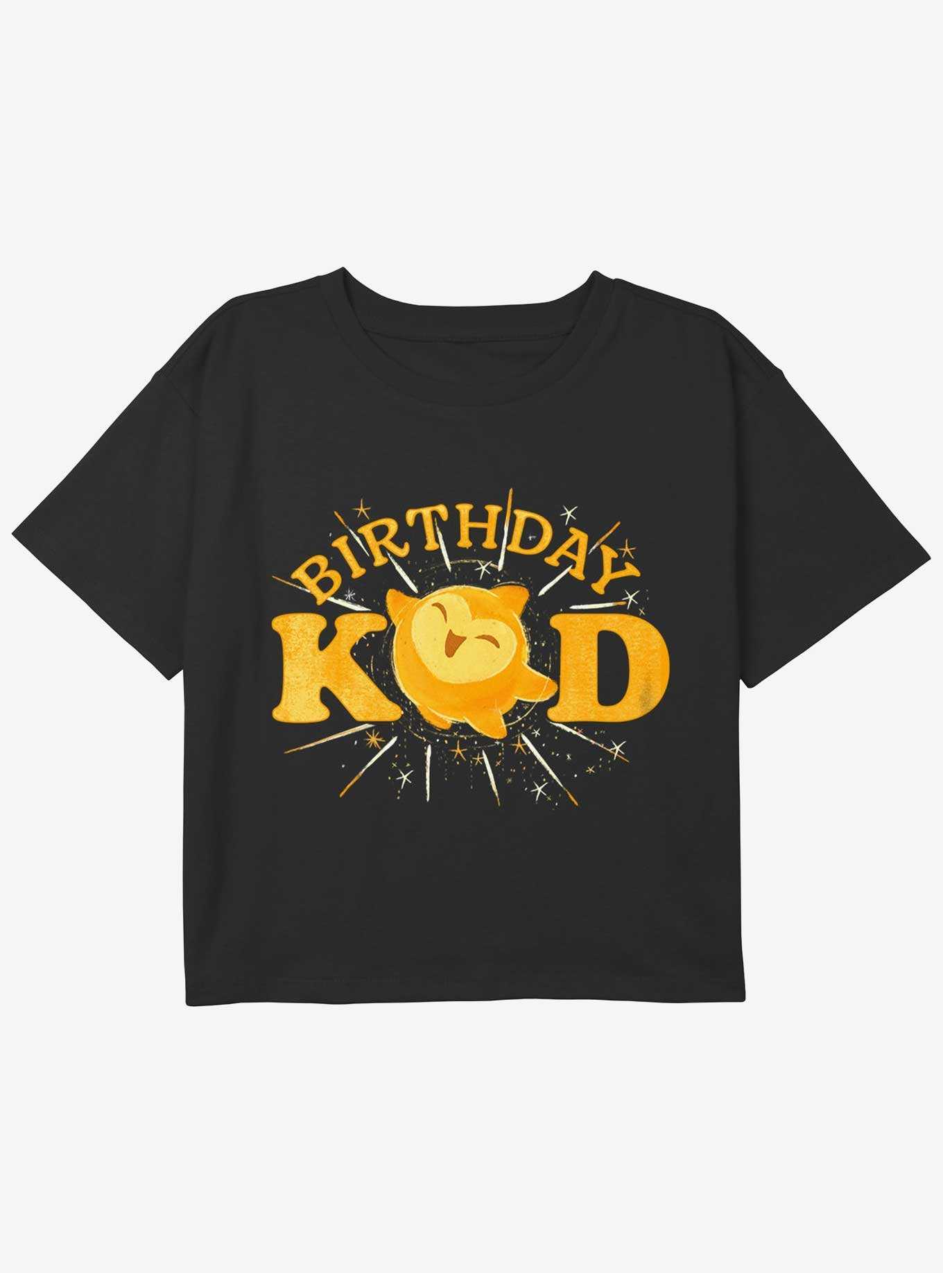 Disney Wish Star Birthday Kid Girls Youth Crop T-Shirt, , hi-res