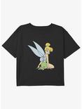 Disney Tinker Bell Fairy Wings Girls Youth Crop T-Shirt, BLACK, hi-res