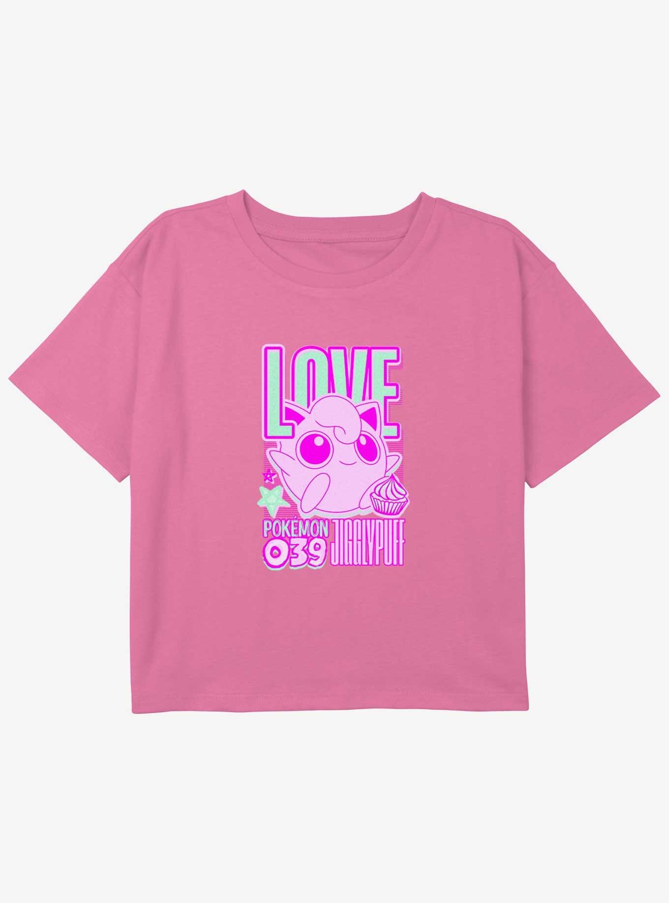 Pokemon Love Jigglypuff Girls Youth Crop T-Shirt, , hi-res