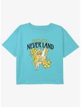 Disney Tinker Bell Take Me To Never Land Girls Youth Crop T-Shirt, BLUE, hi-res