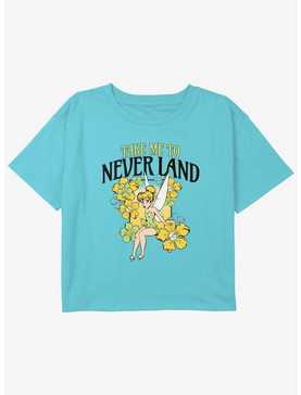 Disney Tinker Bell Take Me To Never Land Girls Youth Crop T-Shirt, , hi-res