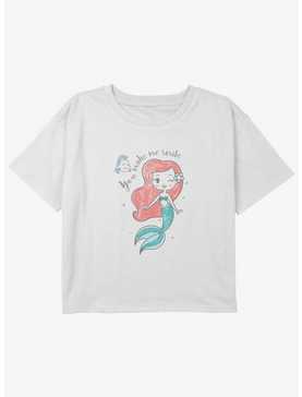 Disney The Little Mermaid Ariel Make Me Smile Girls Youth Crop T-Shirt, , hi-res