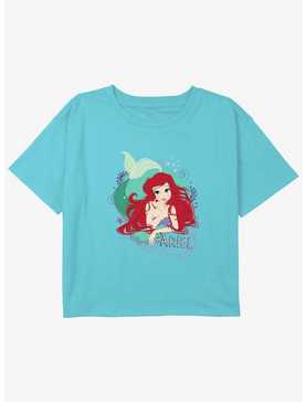 Disney The Little Mermaid Ariel Shell Girls Youth Crop T-Shirt, , hi-res