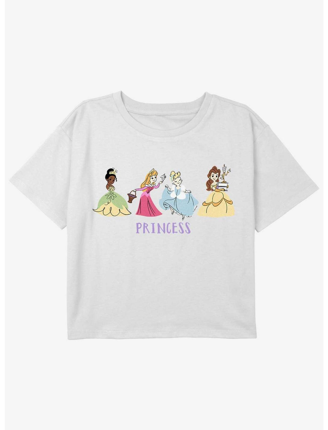 Disney The Princess and the Frog Princess Dreams Girls Youth Crop T-Shirt, WHITE, hi-res