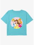 Disney Cinderella Little Princess Girls Youth Crop T-Shirt, BLUE, hi-res