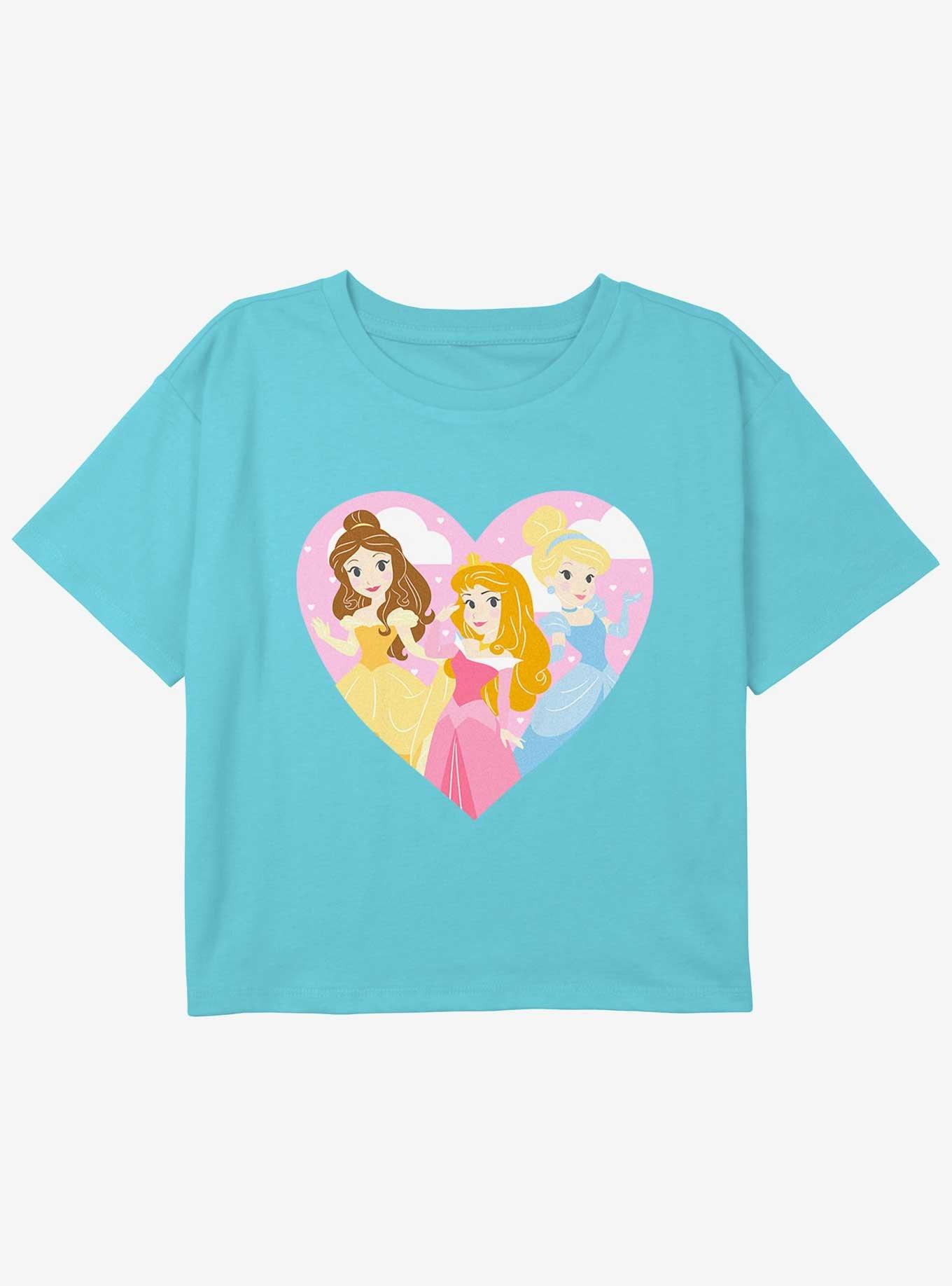 Disney Beauty and the Beast Castle Princess Girls Youth Crop T-Shirt, , hi-res
