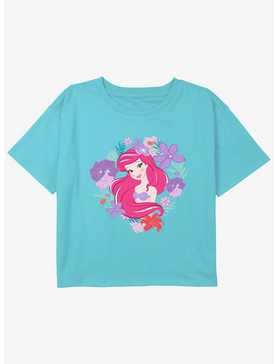 Disney The Little Mermaid Ariel Coralescent Girls Youth Crop T-Shirt, , hi-res