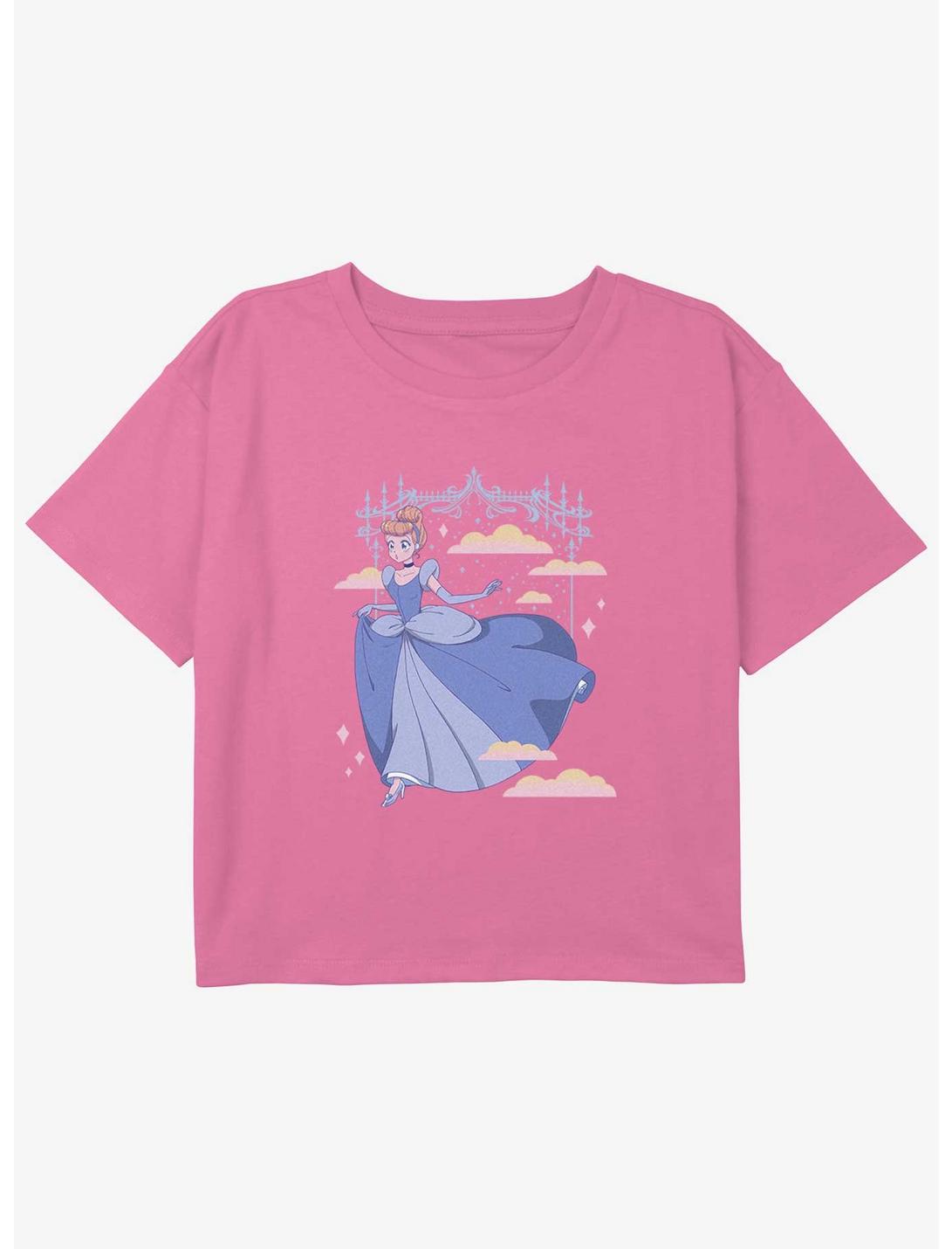 Disney Cinderella Cinderelly Girls Youth Crop T-Shirt, PINK, hi-res