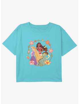 Disney Moana Moana Rapunzel Tiana Pose Girls Youth Crop T-Shirt, , hi-res