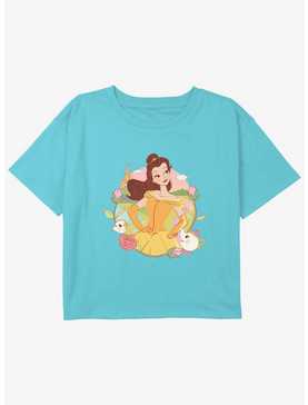 Disney Beauty and the Beast Belle Mrs. Potts And Chip Girls Youth Crop T-Shirt, , hi-res