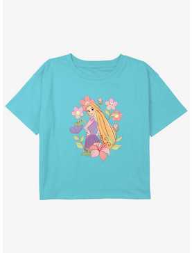 Disney Tangled Rapunzel And Pascal With Flowers Girls Youth Crop T-Shirt, , hi-res
