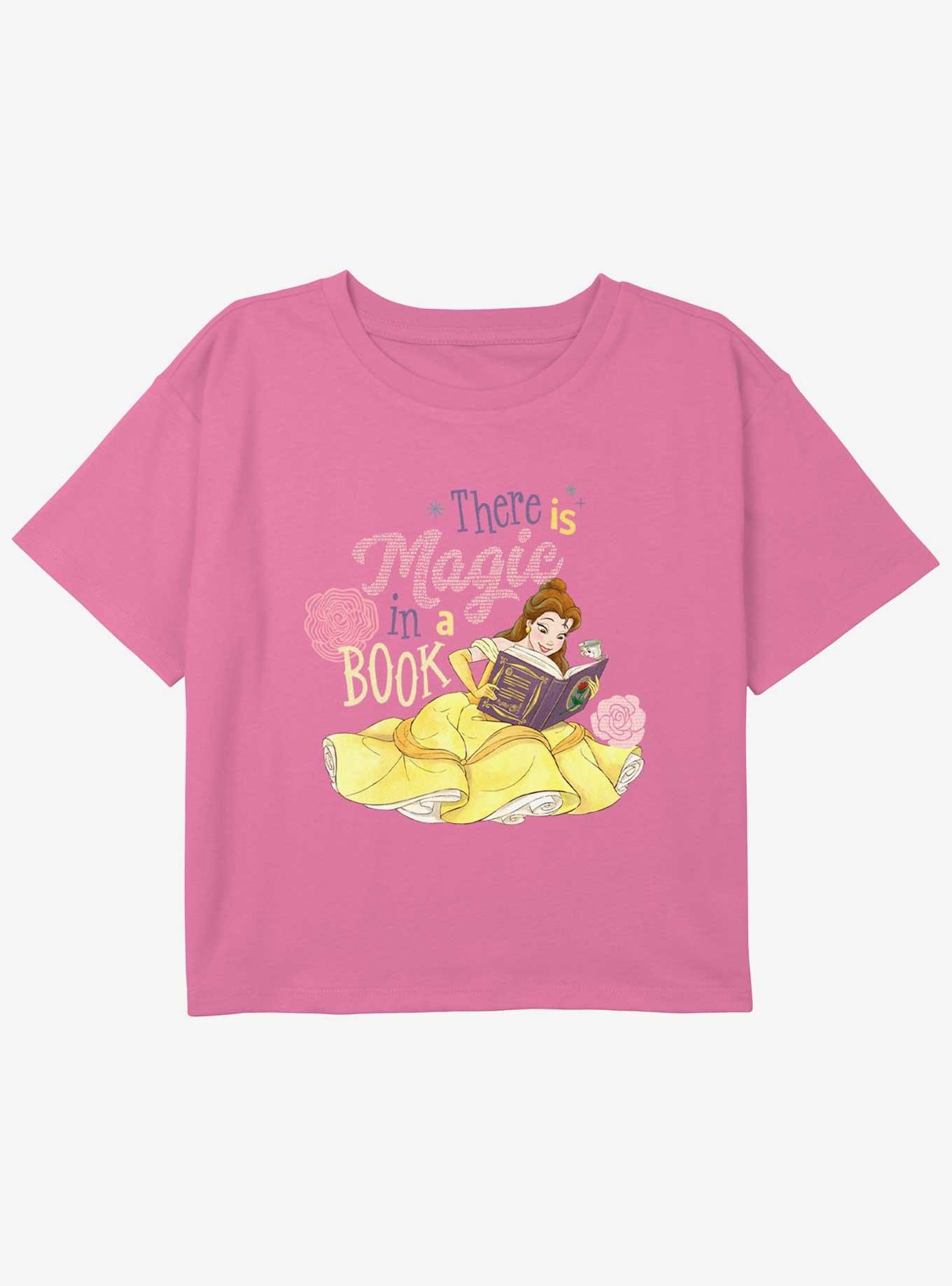 Disney Beauty and the Beast Magic In A Book Girls Youth Crop T-Shirt, , hi-res