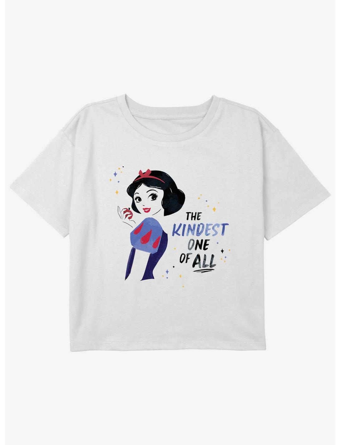 Disney Snow White and the Seven Dwarfs Kindest One Of All Girls Youth Crop T-Shirt, WHITE, hi-res