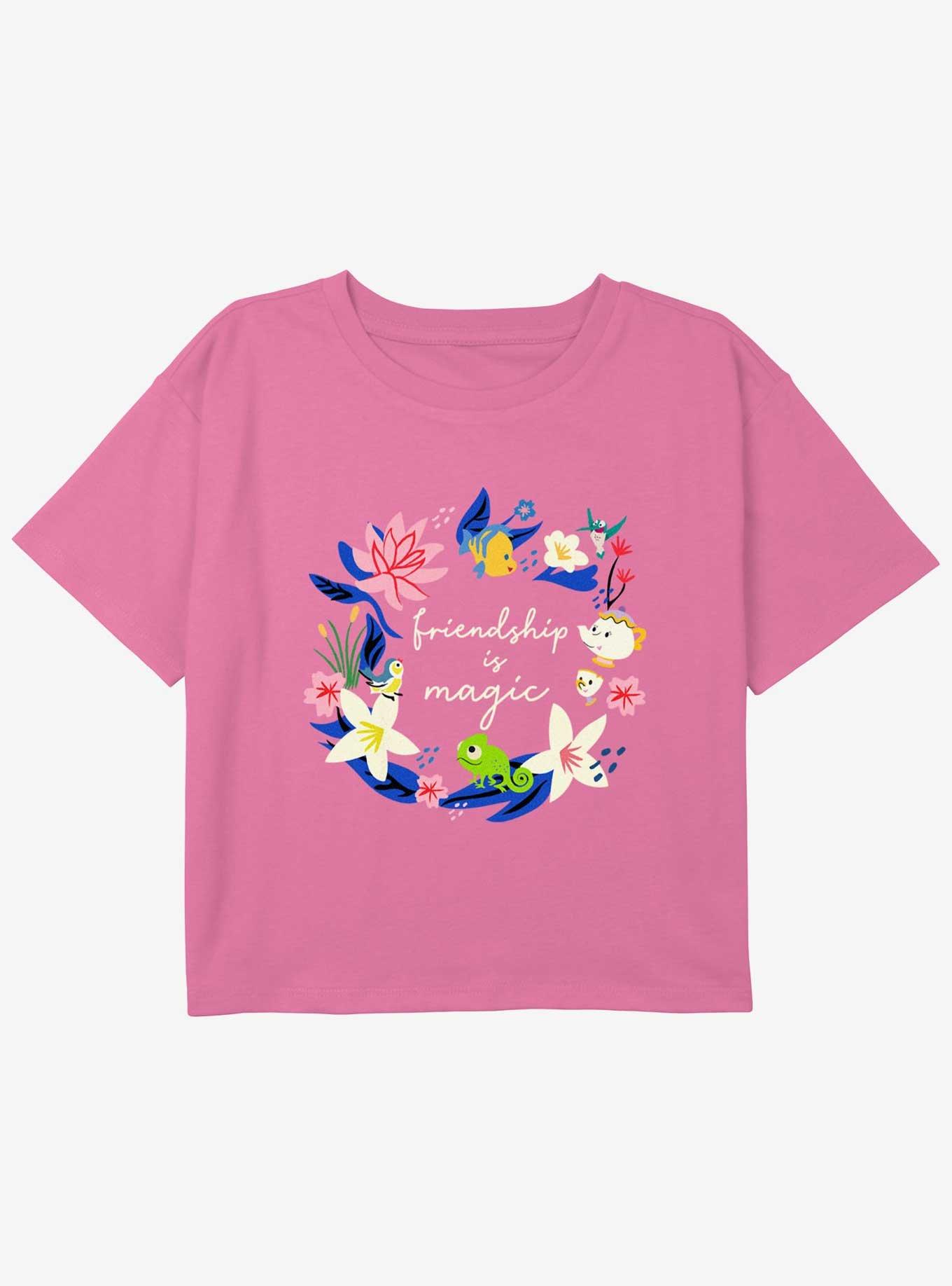 Disney The Little Mermaid Friendship Is Magic Girls Youth Crop T-Shirt, , hi-res
