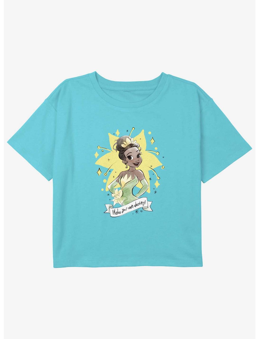 Disney The Princess and the Frog Make Your Own Destiny Girls Youth Crop T-Shirt, BLUE, hi-res