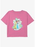 Disney Beauty and the Beast Friendship Princess Girls Youth Crop T-Shirt, PINK, hi-res