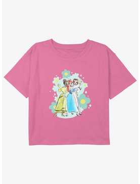 Disney Beauty and the Beast Friendship Princess Girls Youth Crop T-Shirt, , hi-res