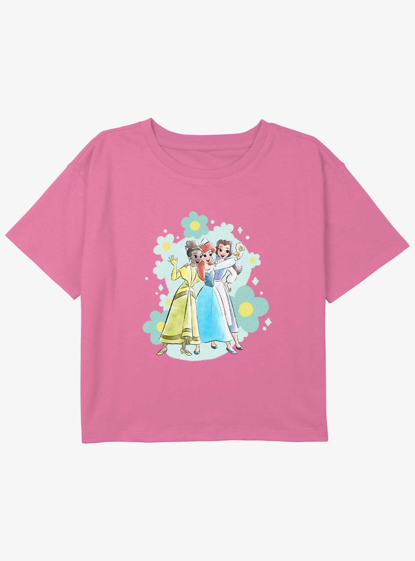 Disney Beauty and the Beast Friendship Princess Girls Youth Crop T-Shirt, , hi-res