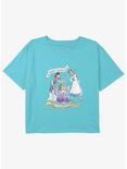 Disney Mulan Feelin' Fabulous Girls Youth Crop T-Shirt, BLUE, hi-res
