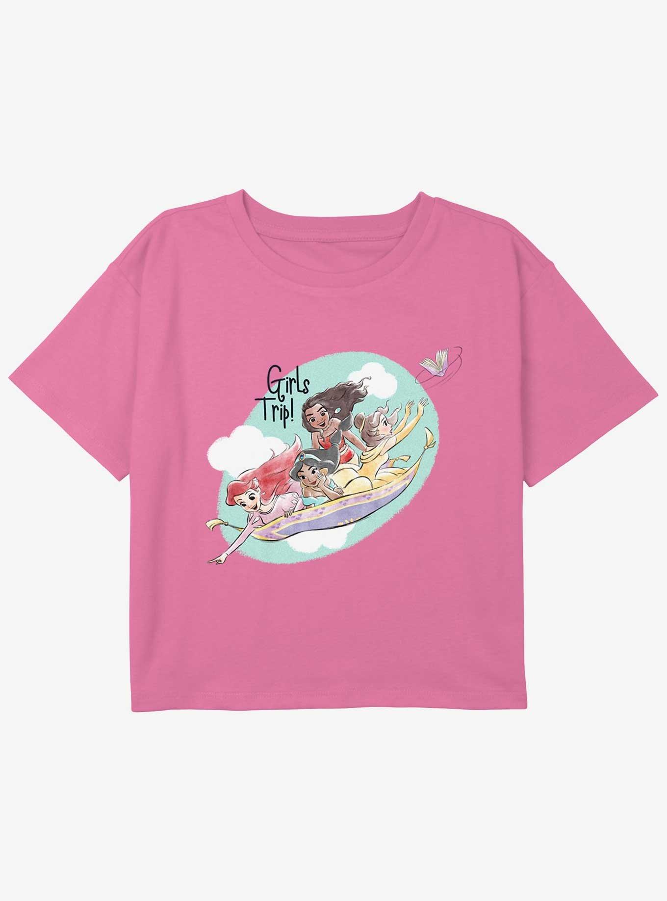 Disney The Little Mermaid Girls Trip Girls Youth Crop T-Shirt, , hi-res