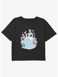 Disney Cinderella Cinderella Sparkles Girls Youth Crop T-Shirt, BLACK, hi-res