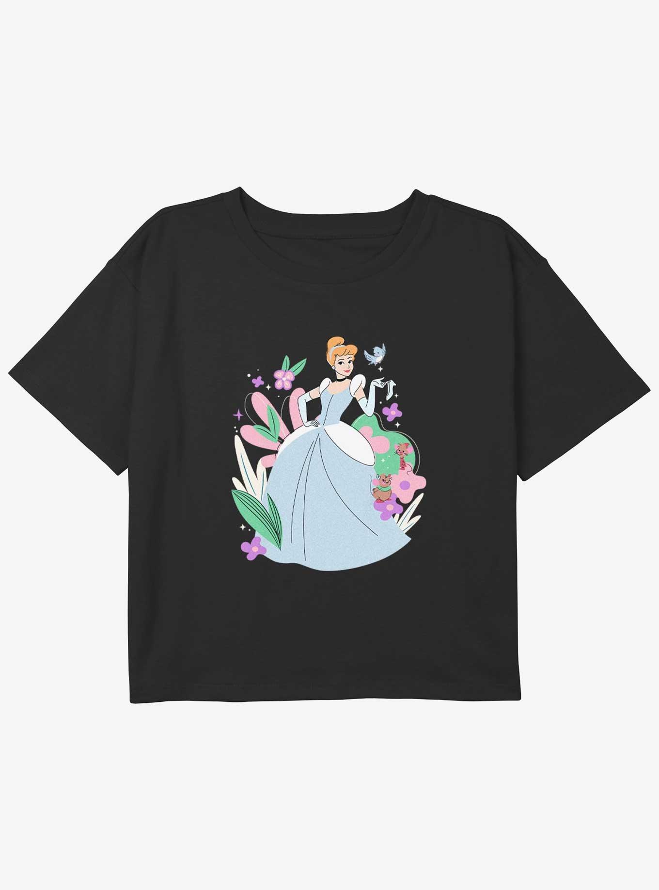 Disney Cinderella Cinderella Sparkles Girls Youth Crop T-Shirt, , hi-res