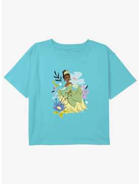 Disney The Princess and the Frog Tiana And Flowers Girls Youth Crop T-Shirt, , hi-res