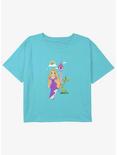 Disney Tangled Rapunzel Tower Girls Youth Crop T-Shirt, BLUE, hi-res