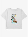 Disney Aladdin Jasmine Princess In Charge Girls Youth Crop T-Shirt, WHITE, hi-res