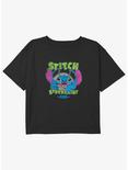 Disney Lilo & Stitch Alien Mode Girls Youth Crop T-Shirt, BLACK, hi-res