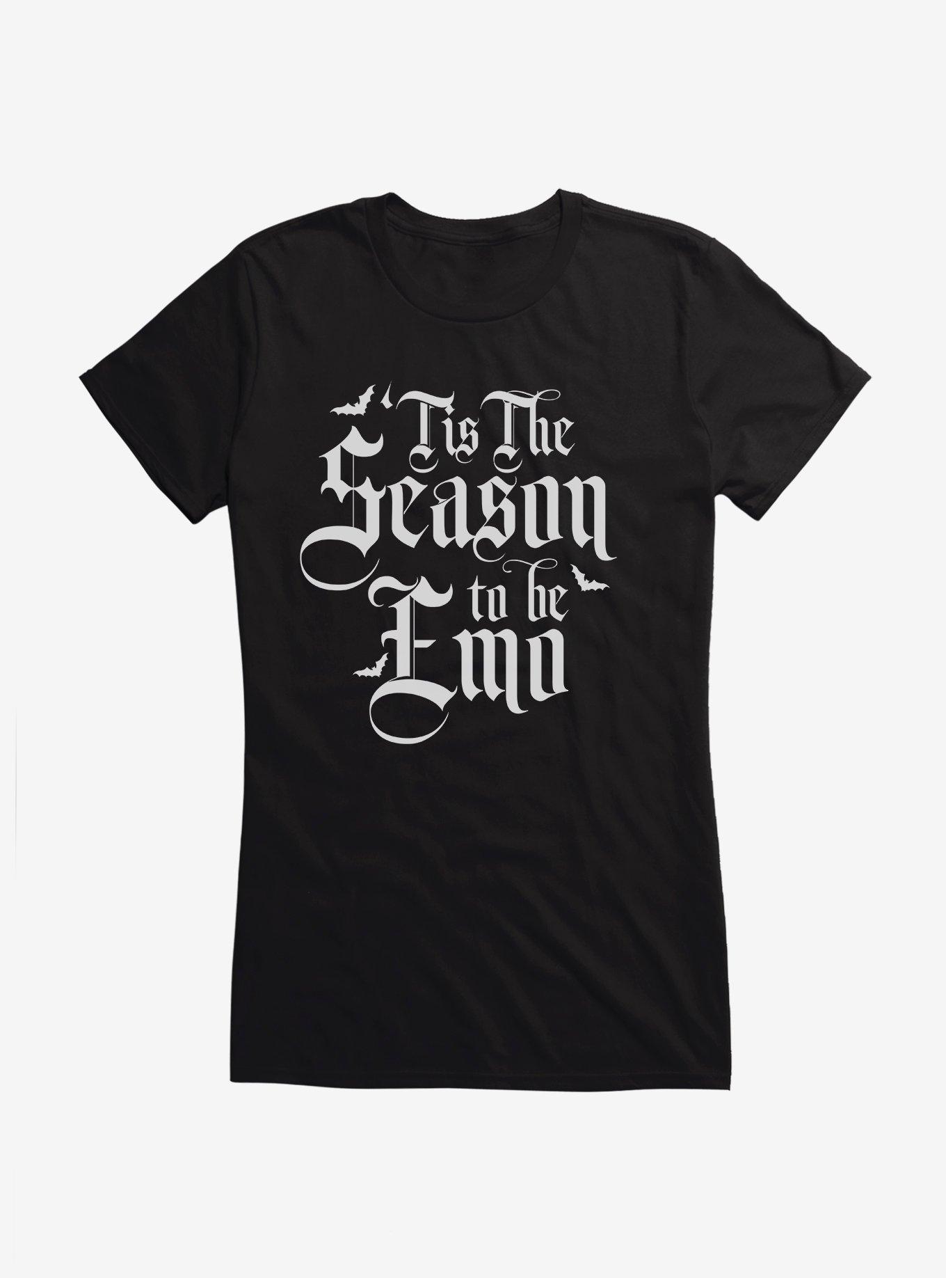 Hot Topic Tis The Season To Be Emo Girls T-Shirt - BLACK | Hot Topic