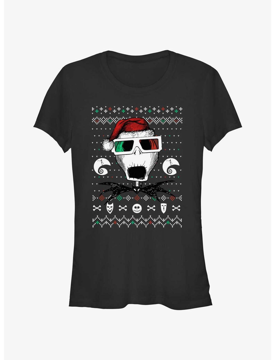 Disney The Nightmare Before Christmas Ugly Holiday Jack Holiday Vision Girls T-Shirt, BLACK, hi-res