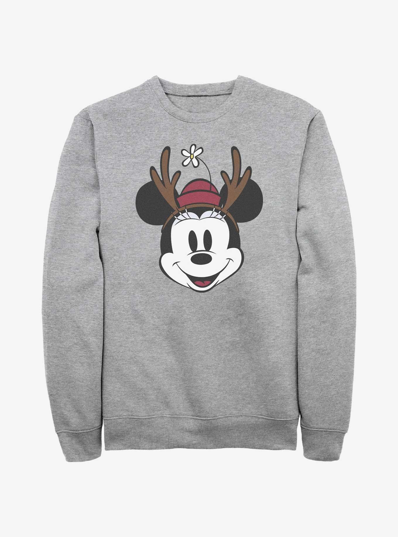 Disney Minnie Mouse Minnie Antlers Sweatshirt, ATH HTR, hi-res