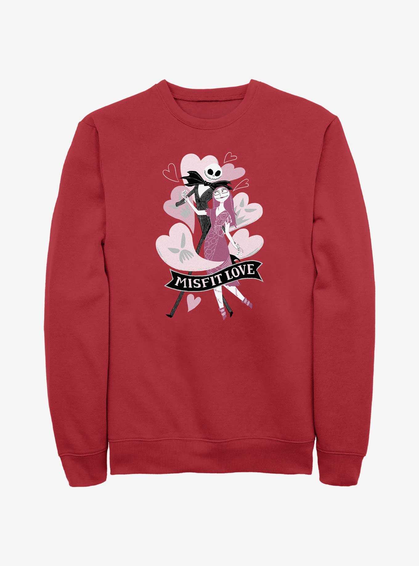 Disney The Nightmare Before Christmas Jack & Sally Misfit Love Sweatshirt, , hi-res