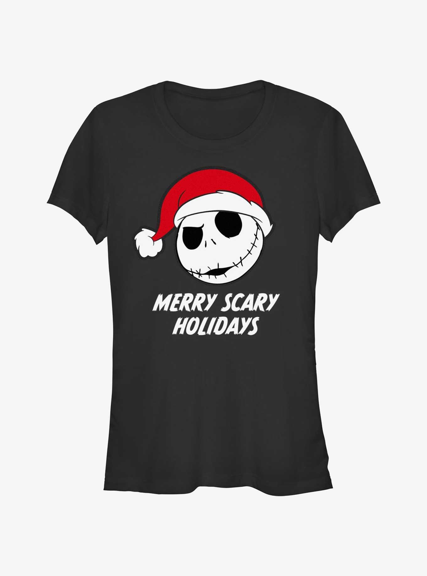 Disney The Nightmare Before Christmas Jack Merry Scary Holidays Girls T-Shirt, BLACK, hi-res
