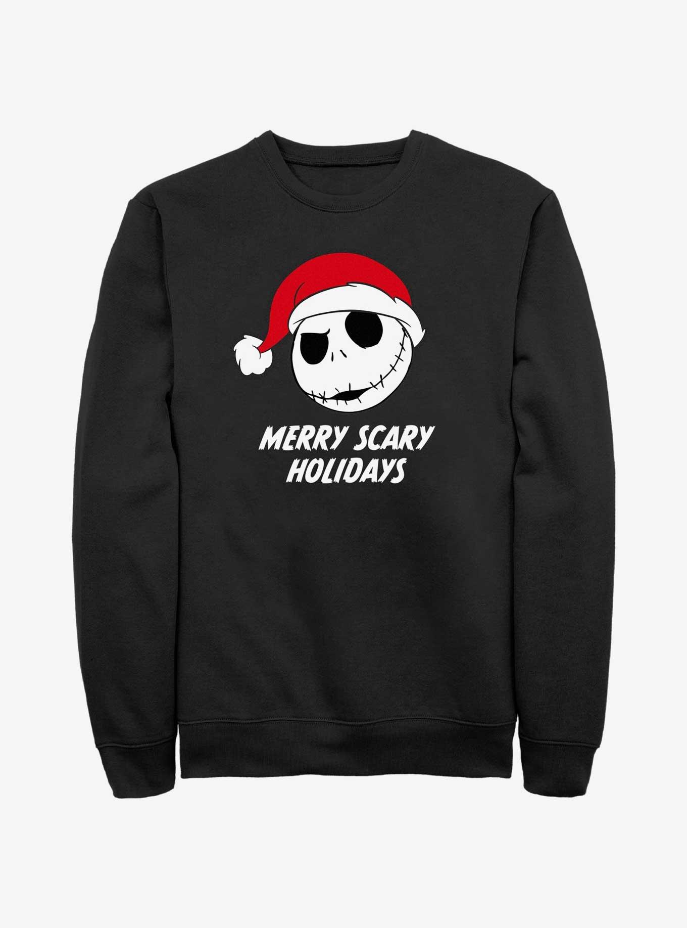 Disney The Nightmare Before Christmas Jack Merry Scary Holidays Sweatshirt, BLACK, hi-res