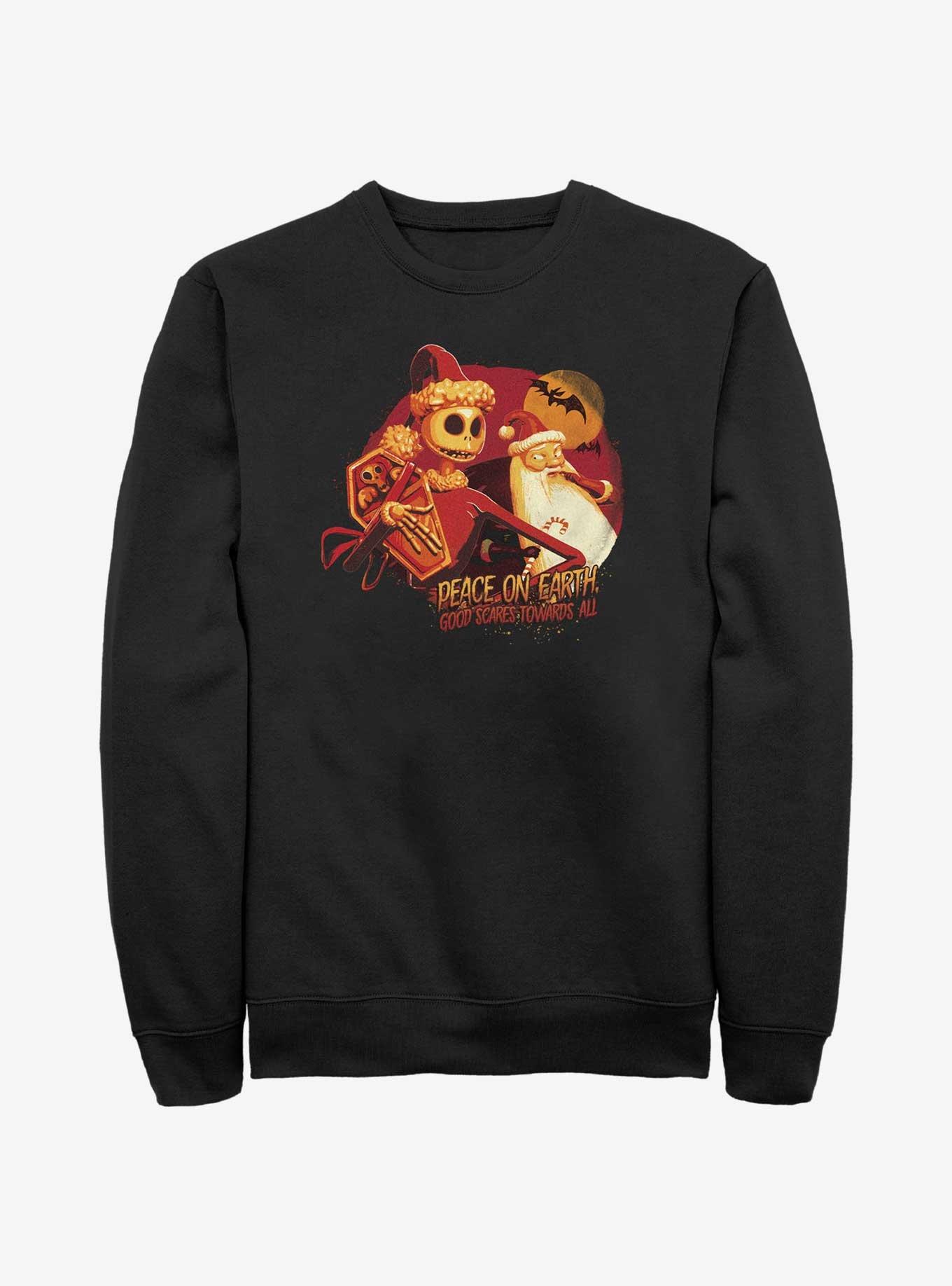 Disney The Nightmare Before Christmas Good Scares Towards All Sweatshirt, BLACK, hi-res