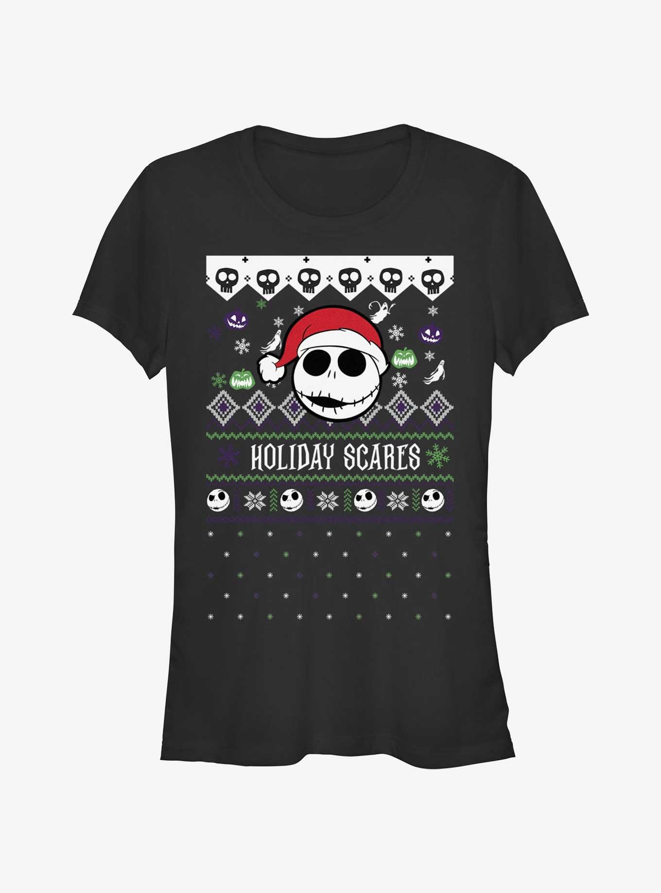 Disney The Nightmare Before Christmas Ugly Holiday Jack Snowfall Girls T-Shirt, , hi-res