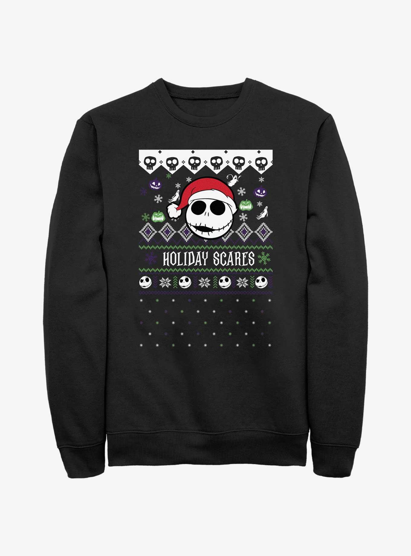 Disney The Nightmare Before Christmas Ugly Holiday Jack Snowfall Sweatshirt, , hi-res