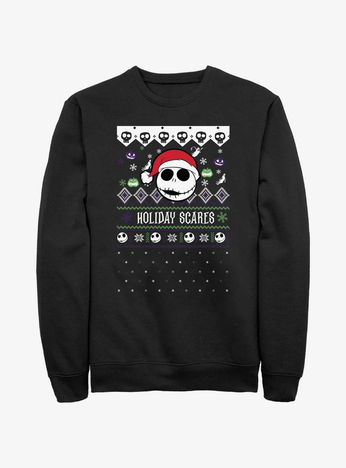 Disney Nightmare Before Christmas Ugly Holiday Jack Snowfall Sweatshirt, , hi-res